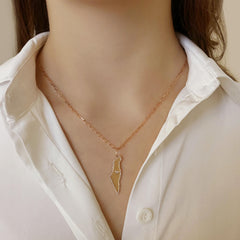 Solitaire Heart Diamond Map of Israel