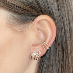 Petite Marquise Bezel Diamond Stud