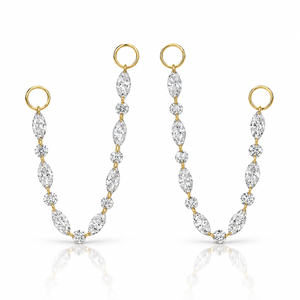 Floating Lab Diamonds Chain Earring Charm