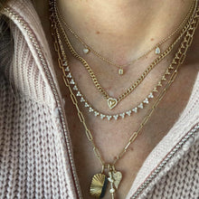 Load image into Gallery viewer, Trio Diamond Half Way Necklace
