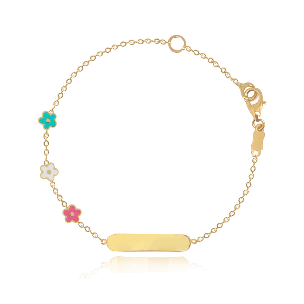 Flowers Girls Id Bracelet