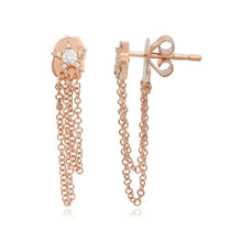 Load image into Gallery viewer, Diamond Star Chain Earring
