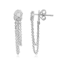 Load image into Gallery viewer, Diamond Star Chain Earring
