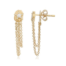 Load image into Gallery viewer, Diamond Star Chain Earring
