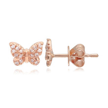 Load image into Gallery viewer, Small Pave Butterfly Stud
