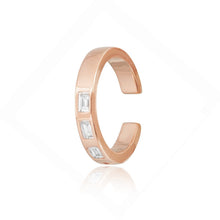 Load image into Gallery viewer, Thick Gold and Baguette Cuff
