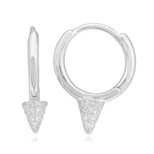 Pave Spike Gold Huggie
