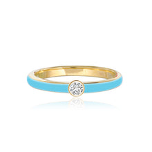 Load image into Gallery viewer, Enamel Bezel Round Ring
