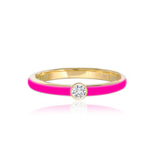 Load image into Gallery viewer, Enamel Bezel Round Ring
