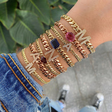 Load image into Gallery viewer, Gemstone Cuban Bracelet
