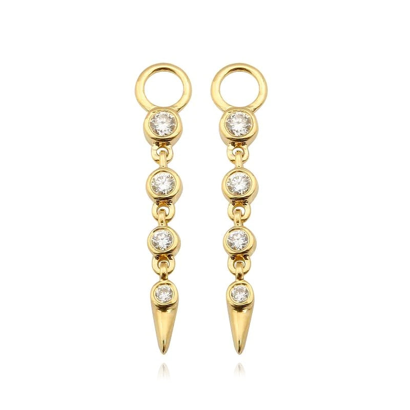 Bezels Spike Huggie Charms