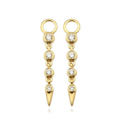 Bezels Spike Huggie Charms