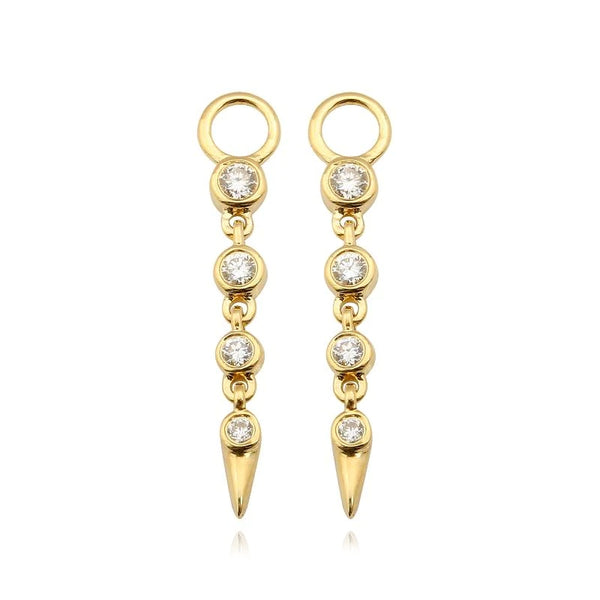 Bezels Spike Huggie Charms