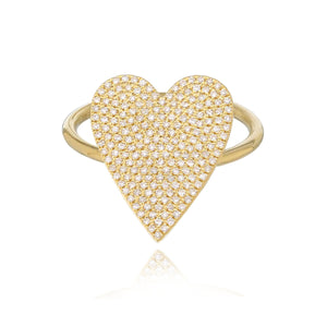 Large Diamond Heart Ring
