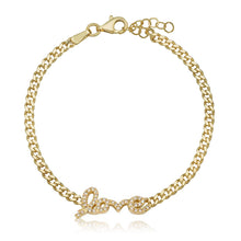 Load image into Gallery viewer, Pave Love Cuban Bracelet

