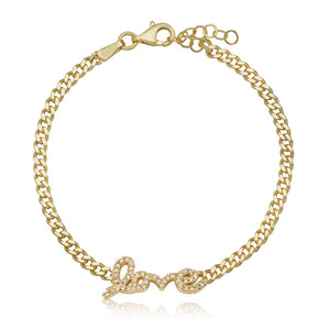 Pave Love Cuban Bracelet