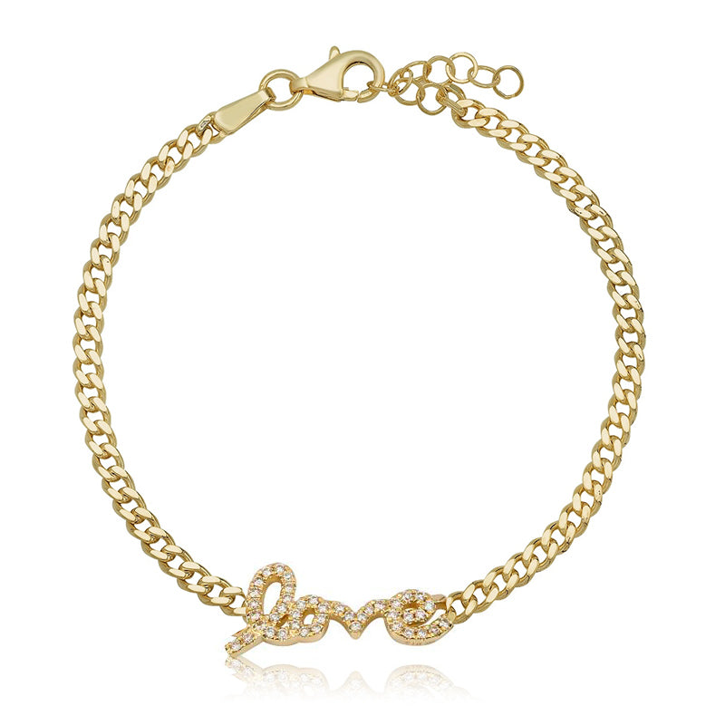 Pave Love Cuban Bracelet
