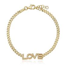 Load image into Gallery viewer, Pave Love Cuban Bracelet
