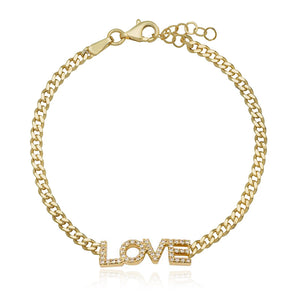 Pave Love Cuban Bracelet