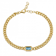 Load image into Gallery viewer, Bezel Gemstone Cuban Bracelet
