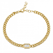 Load image into Gallery viewer, Bezel Gemstone Cuban Bracelet
