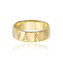 Load image into Gallery viewer, Diamond Personalized Cigar Band Ring
