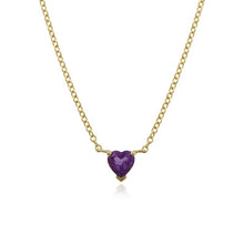 Load image into Gallery viewer, Small Gemstone Heart Necklace
