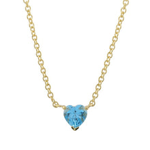 Load image into Gallery viewer, Small Gemstone Heart Necklace
