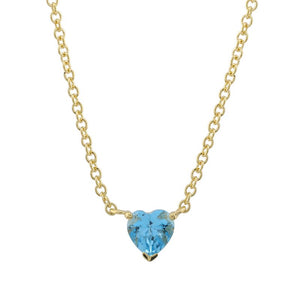 Small Gemstone Heart Necklace