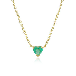 Small Gemstone Heart Necklace