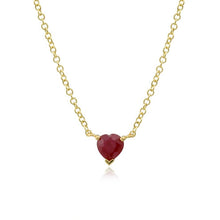 Load image into Gallery viewer, Small Gemstone Heart Necklace
