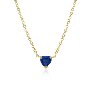 Small Gemstone Heart Necklace