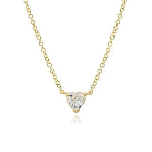 Small Gemstone Heart Necklace