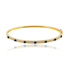 Load image into Gallery viewer, Pave and Segment Gemstones Bangle
