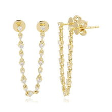 Load image into Gallery viewer, Double Diamond Chain Earring
