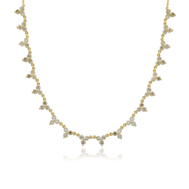 Trio Diamond Chain Necklace