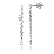Load image into Gallery viewer, Drop Round and Pear Diamond Earrings
