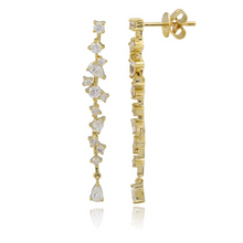 Load image into Gallery viewer, Drop Round and Pear Diamond Earrings
