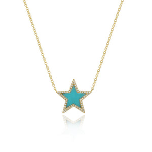 Stone Pave Star Necklace