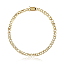 Load image into Gallery viewer, Small Diamond Cuban Chain Bracelet
