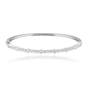 Three Prongs Diamond Round Bangle