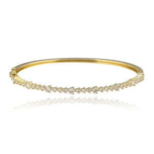 Three Prongs Diamond Round Bangle