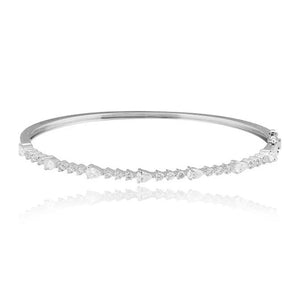 Three Prongs Diamond Pear Bangle