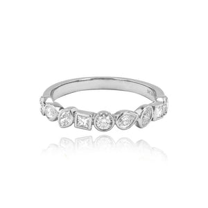 Bezel Diamond Multi Shape Ring