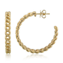 Load image into Gallery viewer, Gold Cuban Hoops
