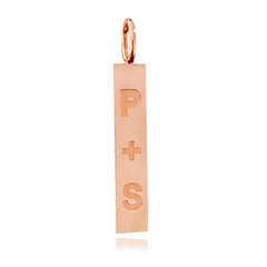 Large Engravable Gold Plate Charm