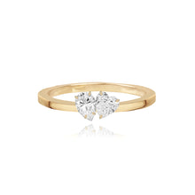 Load image into Gallery viewer, Two-Diamonds Gold Ring
