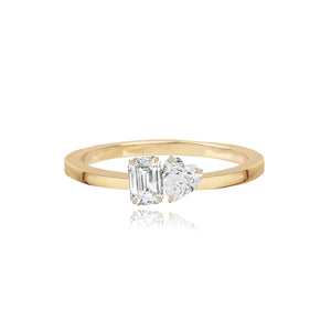 Two-Diamonds Gold Ring