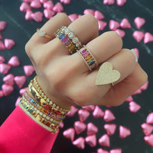 Load image into Gallery viewer, Large Diamond Heart Ring
