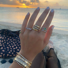 Load image into Gallery viewer, Emerald Heart Pave Wrap Ring
